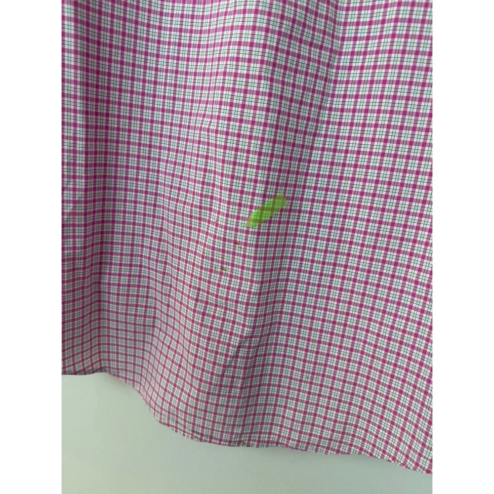 READ Ralph Lauren Mens Pony Pink Plaid Button Down‎ Shirt Long Sleeve Top M